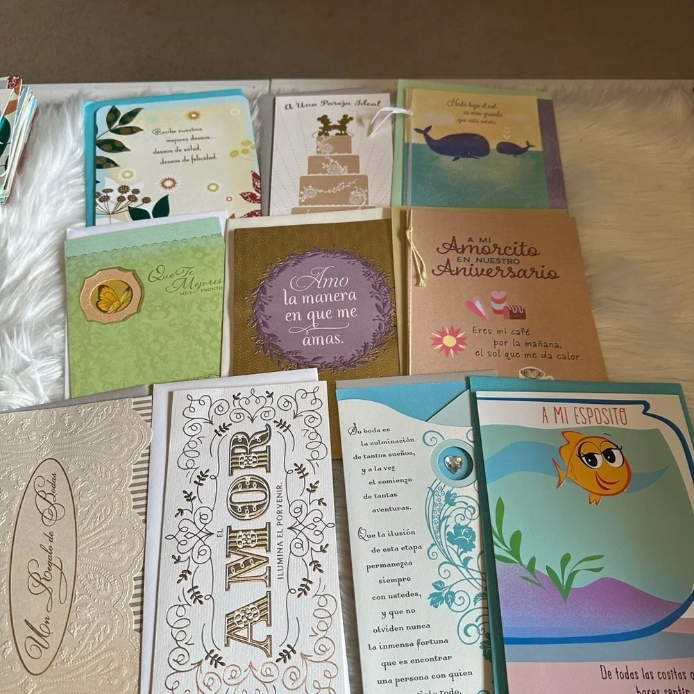 🩵5/$8 Spanish Assorted Greeting Cards Set
